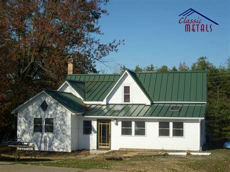 green metal roof gray house|14 foot green metal roofing.